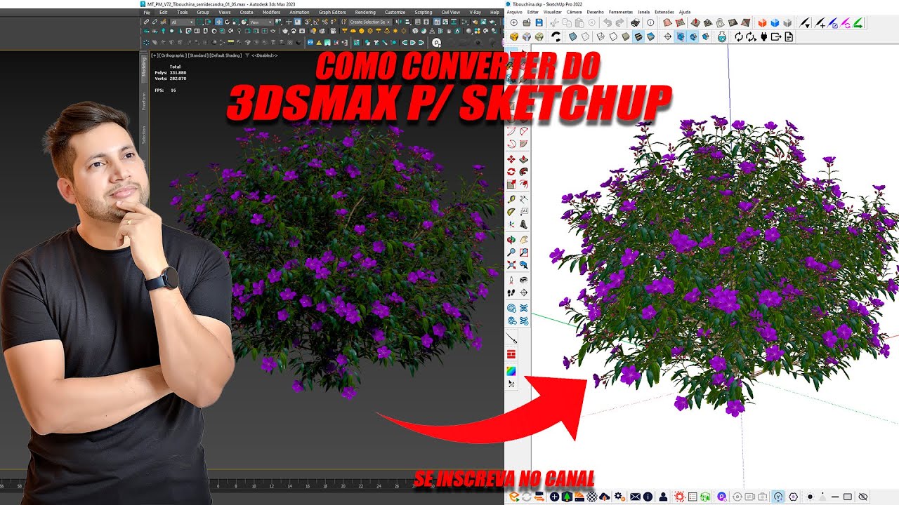Como converter do 3DSMax Para Sketchup #converter #enscape  #sketchup #3dsmax