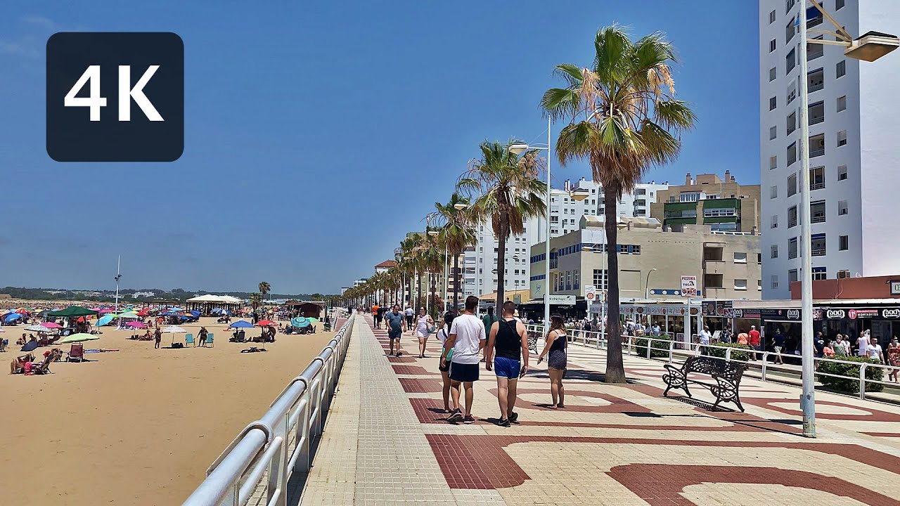 4K UHD El Puerto de Santa Maria 🇪🇸 (Playa de Valdelagrana) 🏝 Walking Virtual Tour SUMMER 2021 ☀️