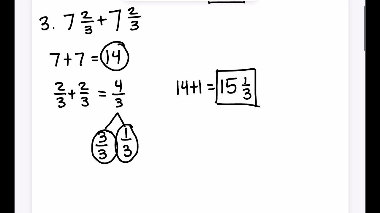 Adding and Subtracting mixed numbers 