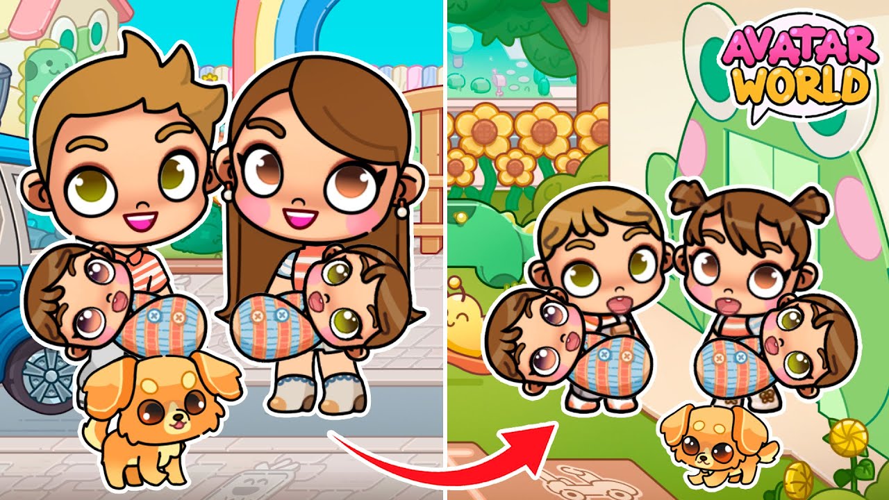 LA FAMILIA GAMEPLAYS SE CONVIERTE EN BEBÉS 👶🍼 en Avatar World | Alicia Gameplays 🩷