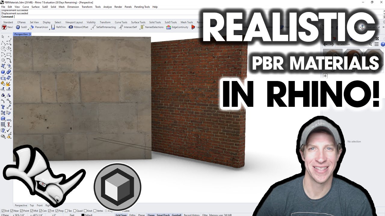 How to Set Up PBR MATERIALS in Rhino!