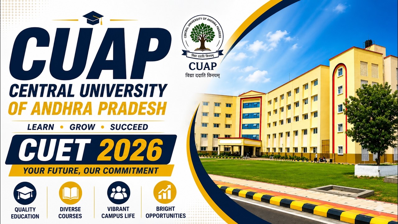 CUAP Admission 2026 🔥 Central University of Andhra Pradesh Courses, Fee Structure, Hostel