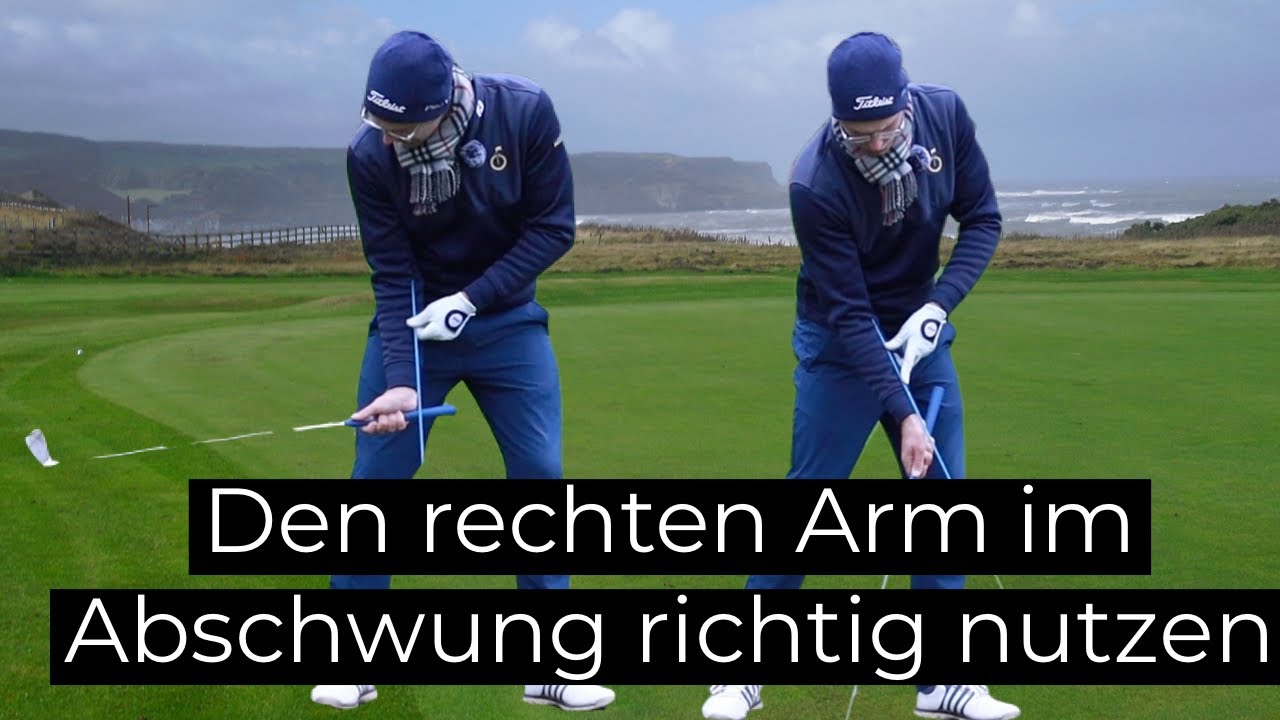 Den rechten Arm im Abschwung für mehr Power und Genauigkeit nutzen