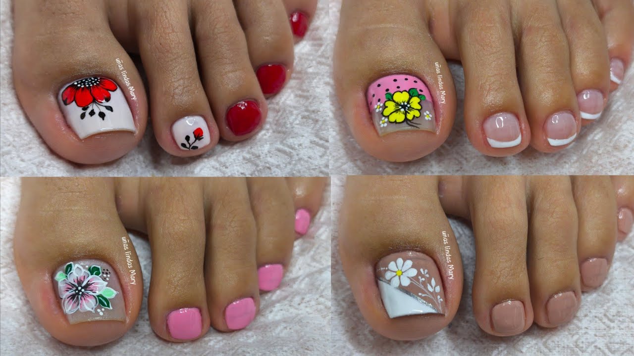 HERMOSAS UÑAS PARA PIES DECORADAS😍💅👣|MODELOS DE UÑAS 