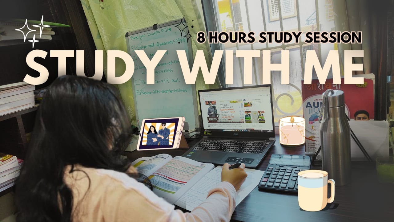 🔴 LIVE Study with me | 4(G2) Days for CA Final Exam 📝 | Fire sound 🔥