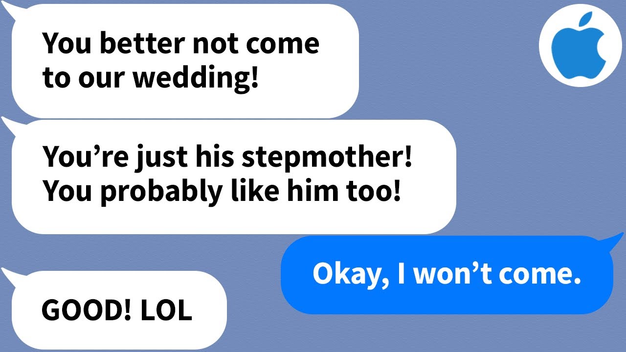 【Apple】My stepson's fiance doesn't want me at their wedding, so I didn't go, but then...