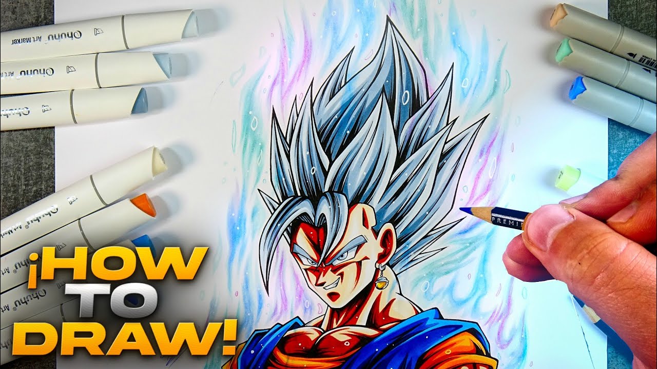 How to Draw VEGITO Ultra Instinct Mastered | Step by Step Drawing