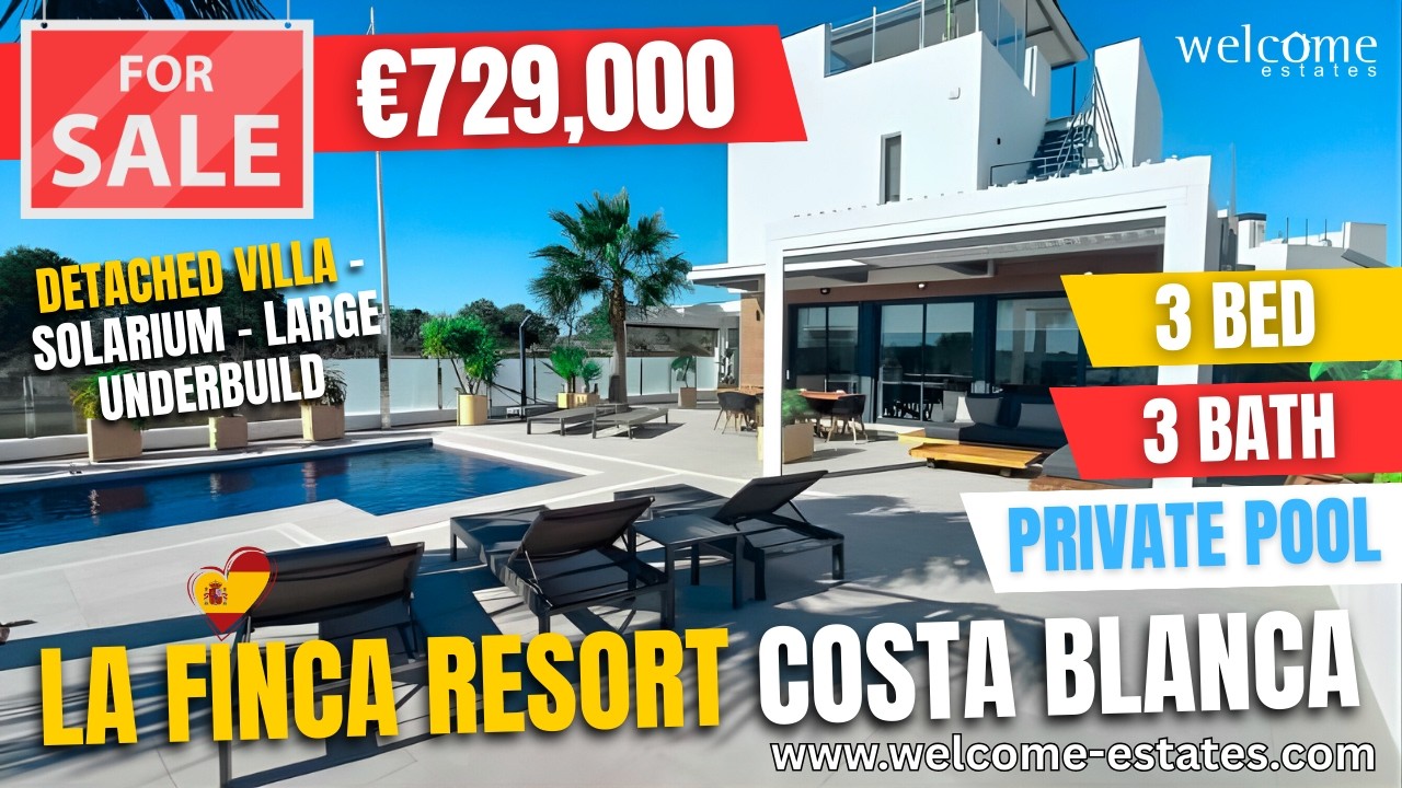 JUST LISTED! STUNNING VILLA, HEATED POOL, LARGE UNDER-BUILD, SOLARIUM! LA FINCA, COSTA BLANCA 🇪🇸