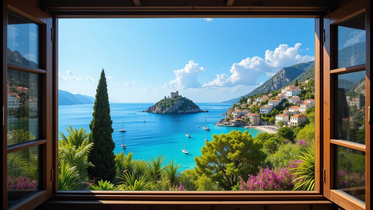 gold framed vintage window