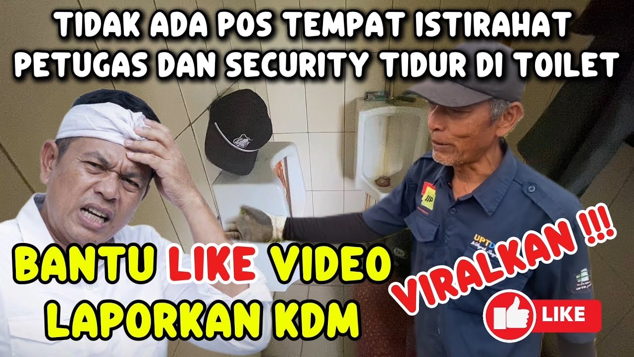 MIRIS‼️ VIRAL PETUGAS TAMAN DAN SECURITY SILTRAP KALIMALANG BEKASI TIDUR DI TOILET, KDM MARAH #kdm