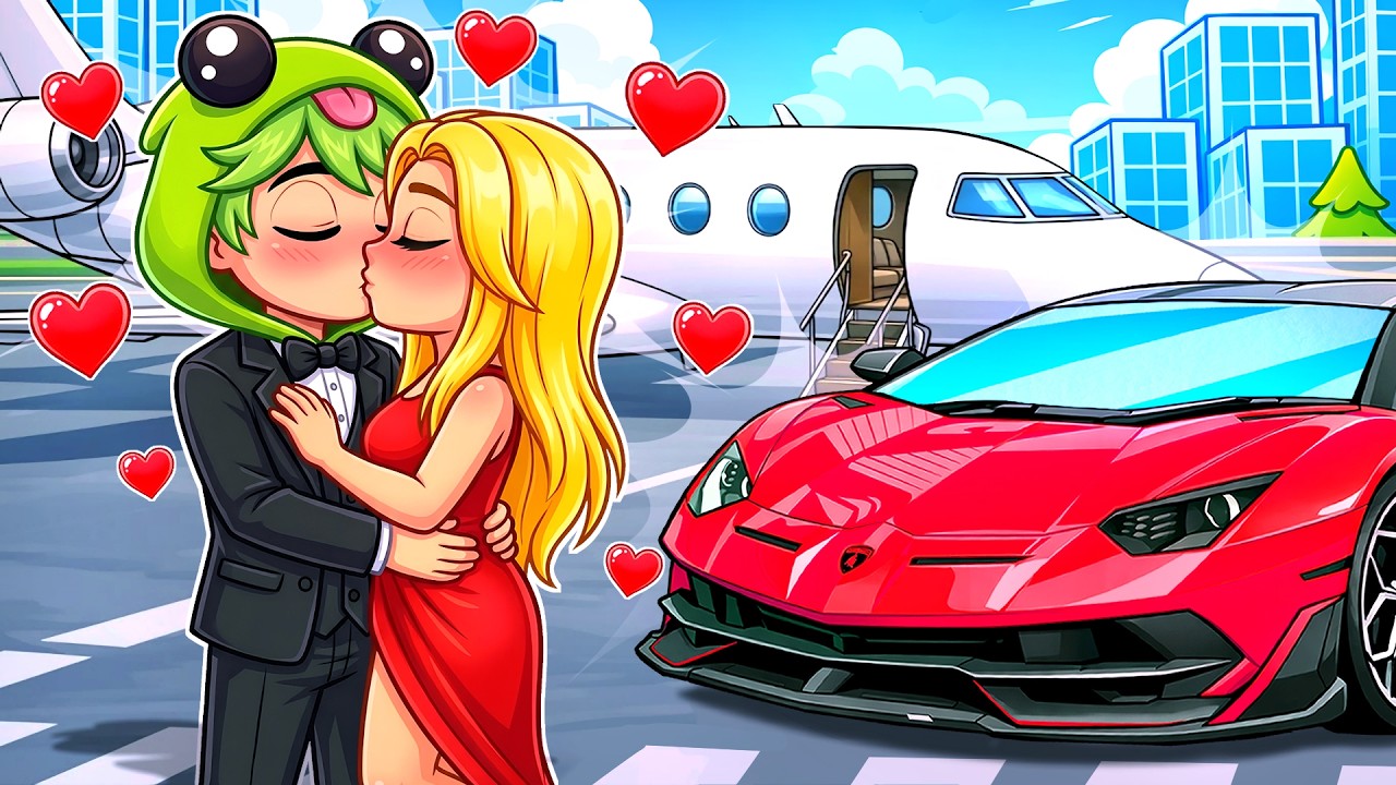В Roblox Driving Empire я играю за миллиардера, который обожает свою возлюбленную!