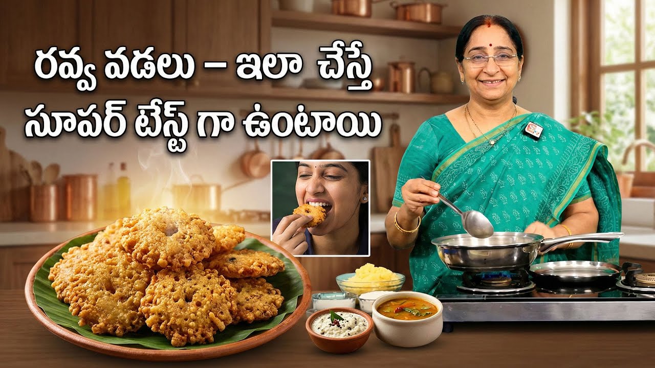 🍽️ రవ్వ వడలు | Instant Rava Vadalu Making Recipe By Ramaa Raavi