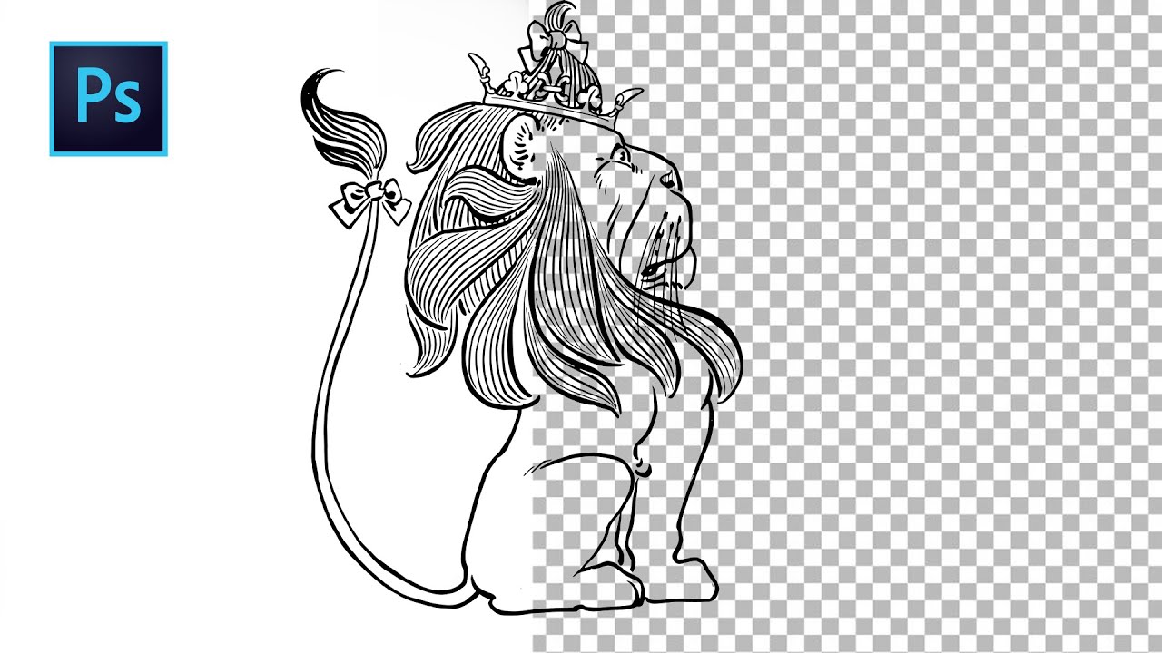 How to Remove the White Background From Line Art in Adobe Photoshop