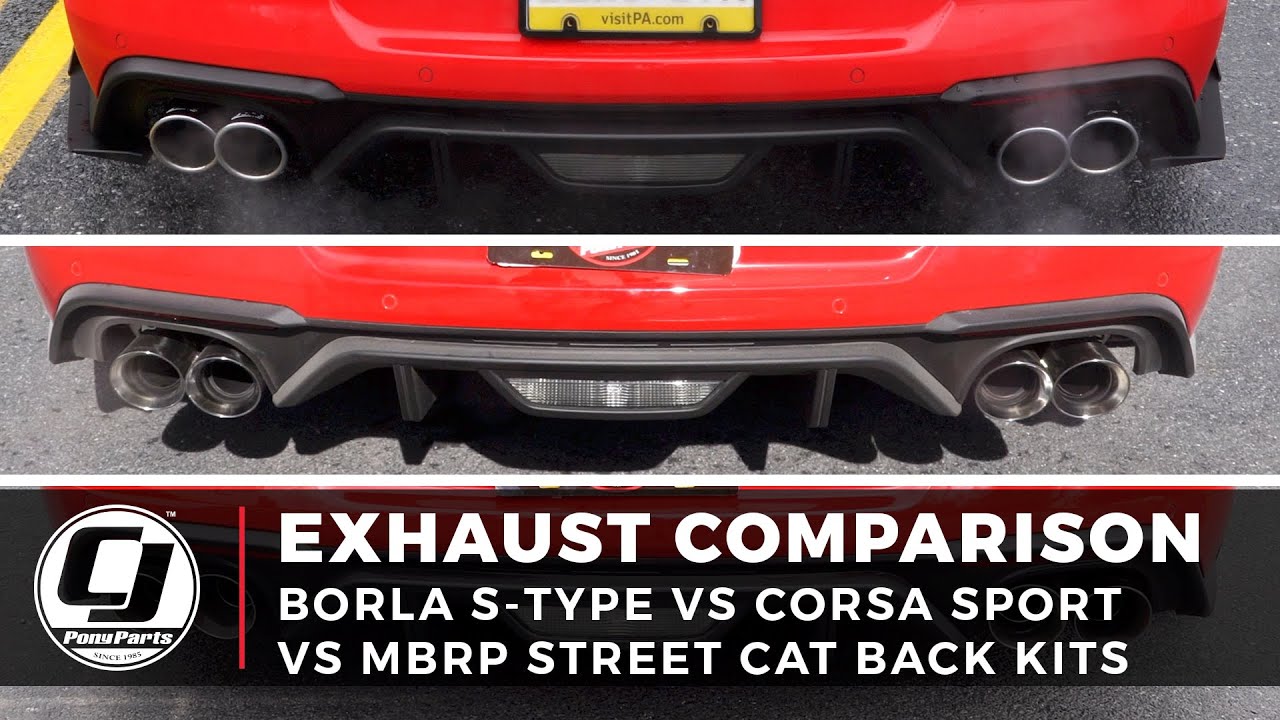 Borla S-Type vs Corsa Sport vs MBRP Street Cat Back Comparison 2018 Mustang GT