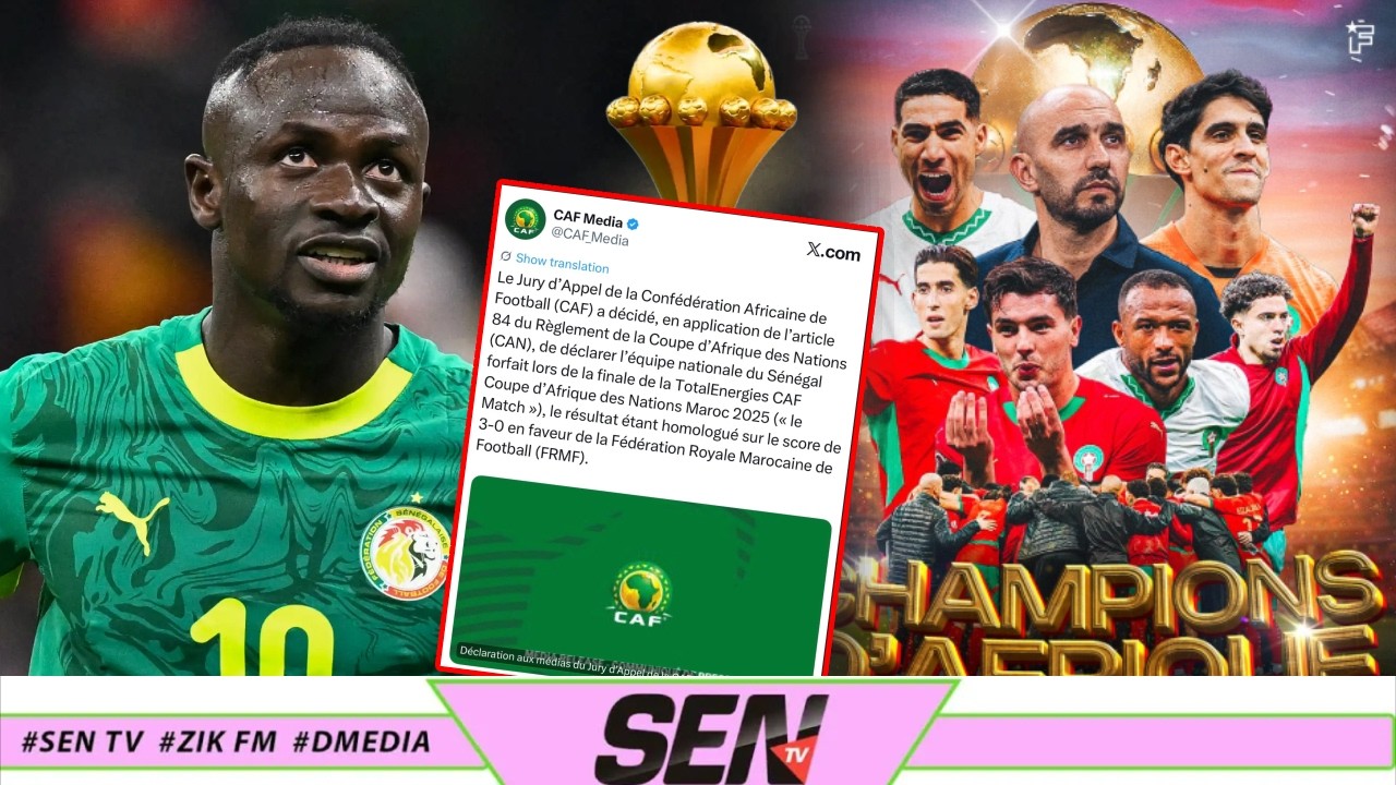 BOMBE : La CAF sanctionne le Sénégal ! Bachir Fofana brise le silence sur le recours au TAS.