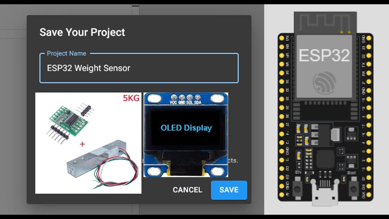 Build ESP32 Weight Measurement Device with HX711 & OLED on Wokwi