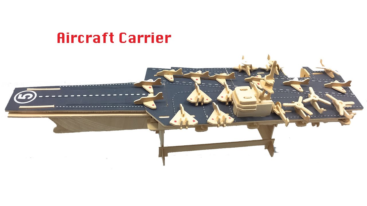 DIY Miniature Aircraft Carrier #1 ~ Woodcraft Construction Kit