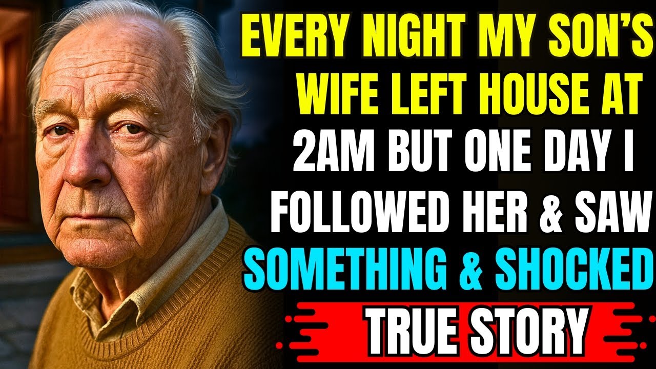 Every Night My Son’s Wife Left the House at 2 AM… One Day I Followed Her and Saw Something & Shocked