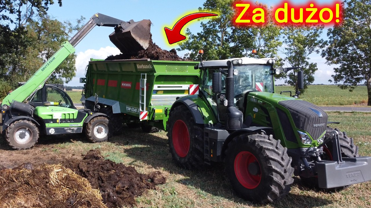 Ma około stówki bydła👉  Fendt 828 będzie pracować z rozrzutnikiem Bergmann TSW 6240 [Korbanek]