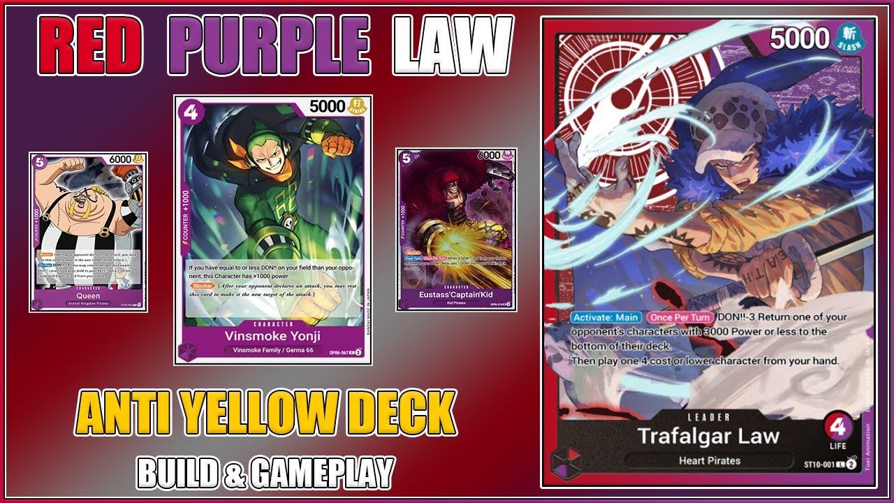 RP LAW | ANTI YELLOW SUPER BLOCKER DECK | BUILD & GAMEPLAY | OP06 | ONE PIECE