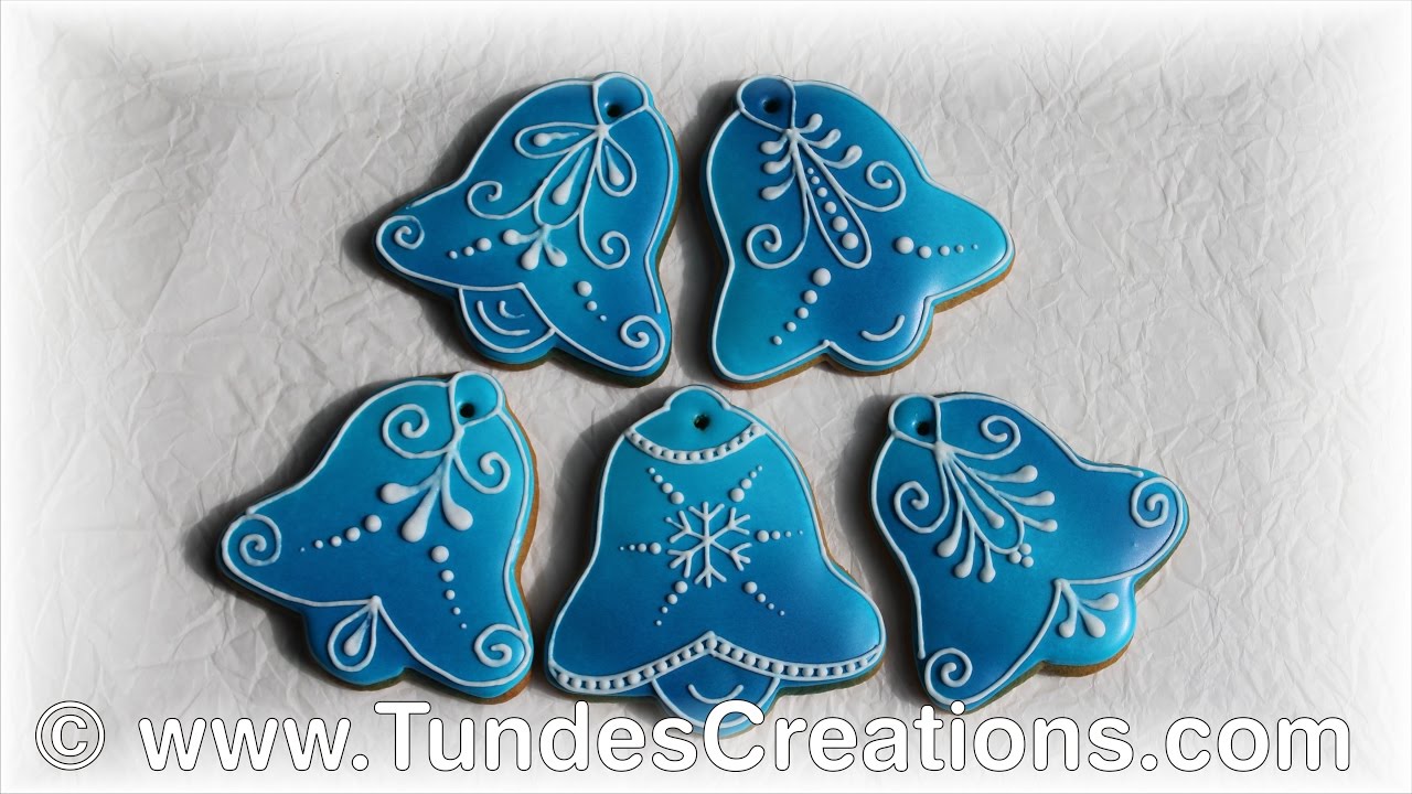 Blue bell gingerbread Christmas ornaments