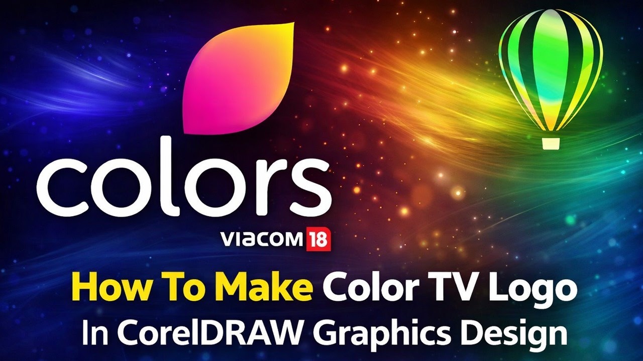 How To Make Logo In Corel Draw || Corel Draw Color TV Channel Logo Degine In Hindi ||