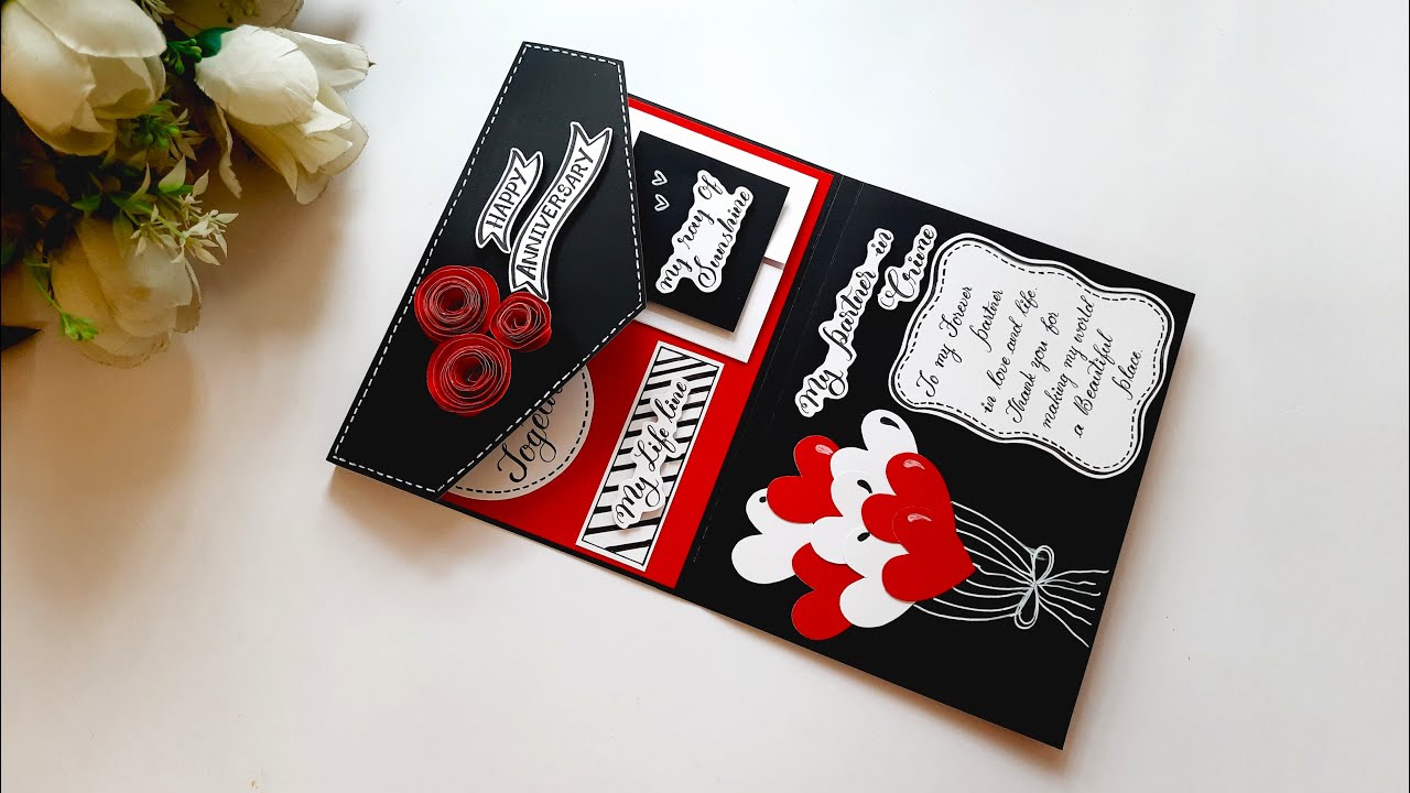 Beautiful Handmade Card for Anniversary | DIY Anniversary Card Idea | Special Card | Tutorial