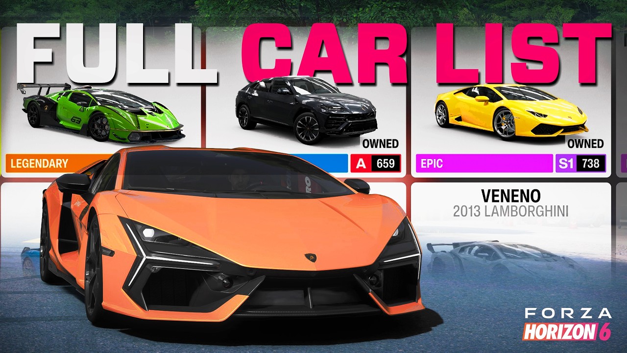 Полный список автомобилей и транспортных средств из DLC для Forza Horizon 6!