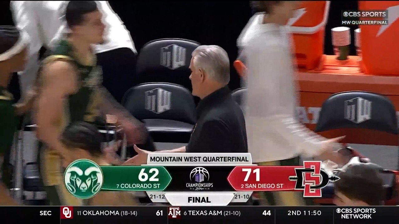 SDSU MEN'S HOOPS HIGHLIGHTS: AZTECS 71, COLORADO STATE 62 - MAR 12, 2026 - MWC QUARTERFINALS