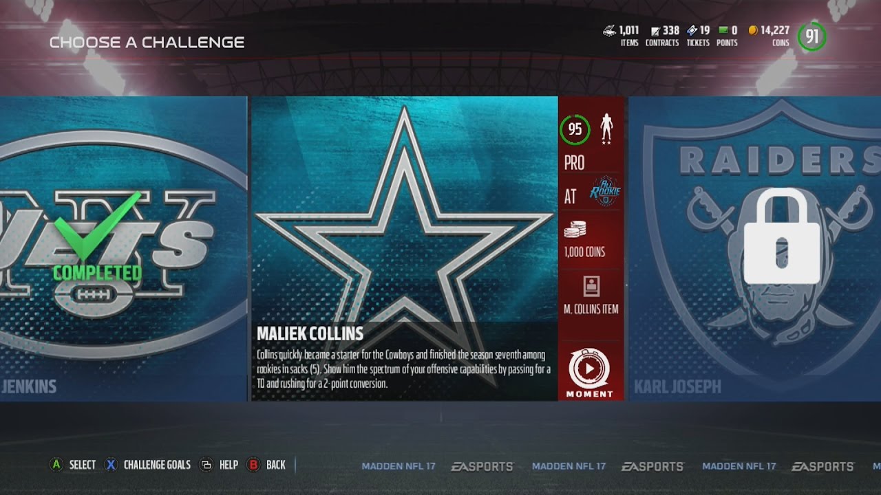 Madden NFL 17 | MUT All-Rookie Challenge | Defensive All-Rookie Team Challenge #10 | Maliek Collins