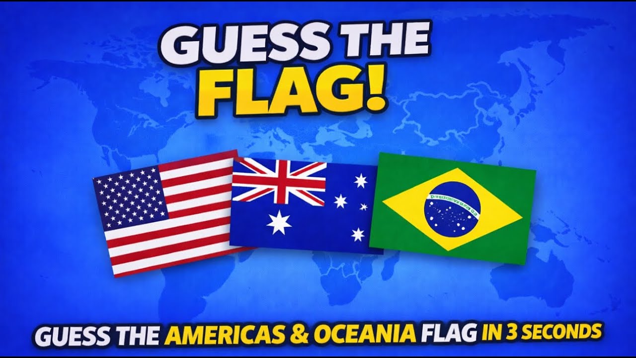 Guess the North American, South American and Oceanian Flag in 3 Seconds!