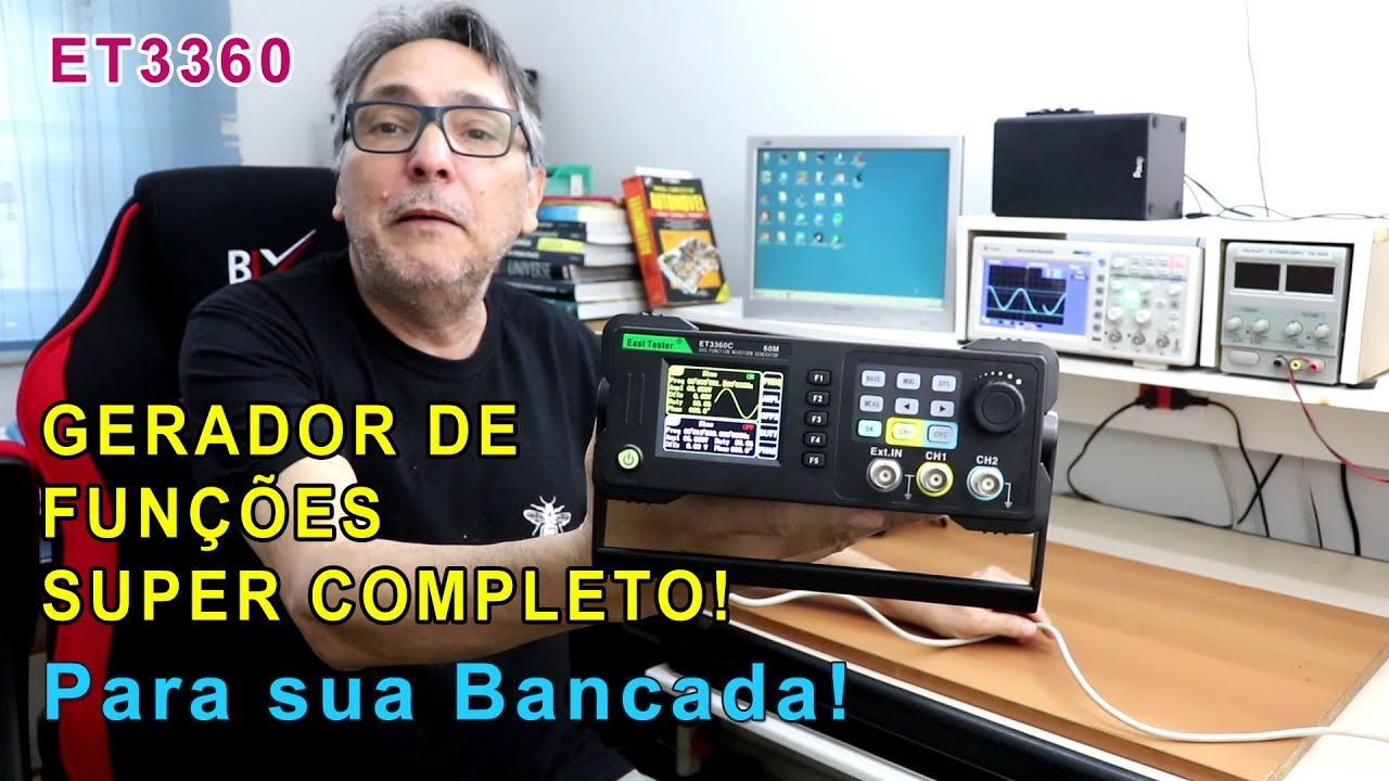 Conheça o Gerador de funções ET3360 - Um fantástico equipamento para sua bancada de eletrônica