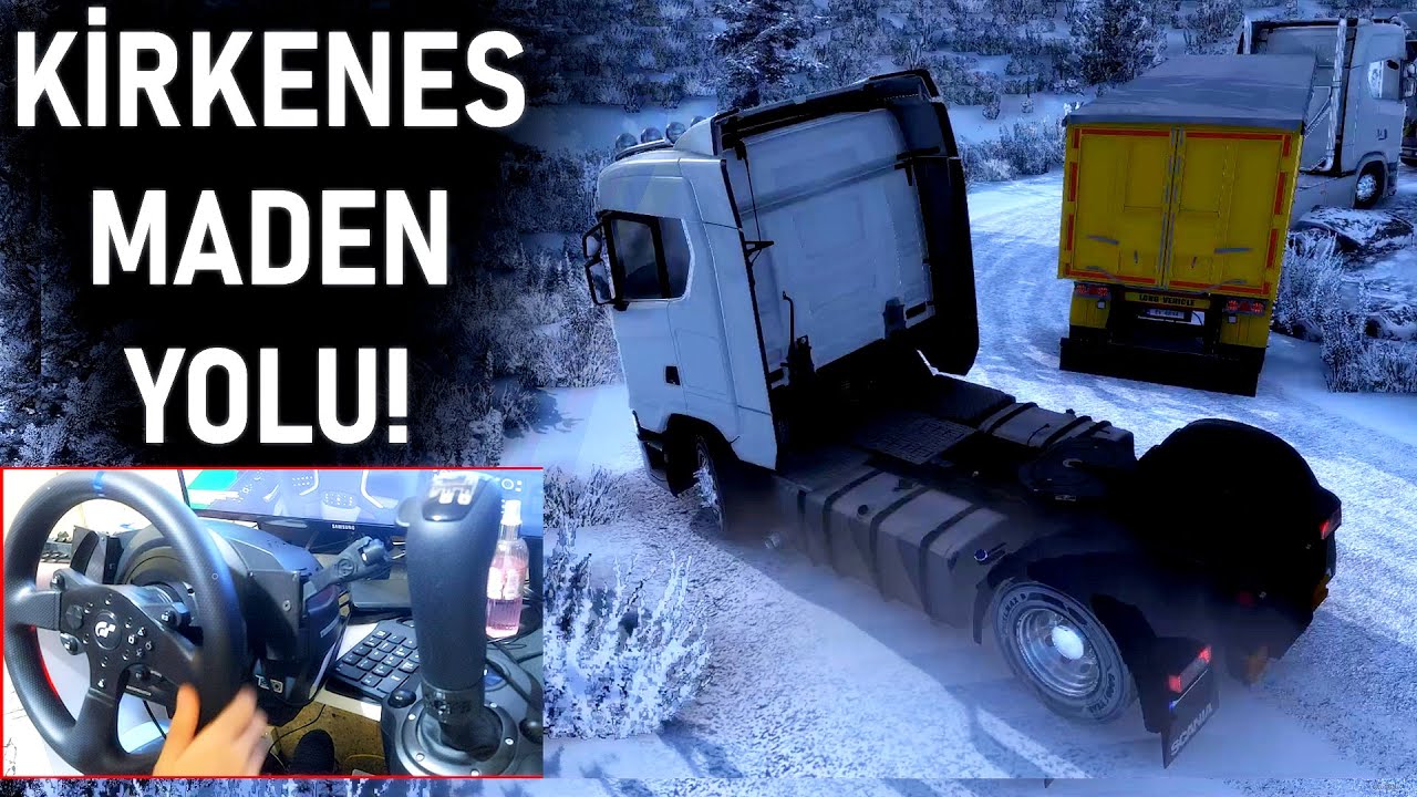 TIRLA KARDA YANLADIK! (YANLARKEN KAZA) - KİRKENES MADEN YOLU KARLI - ETS 2 MP ProMods T300RS GT