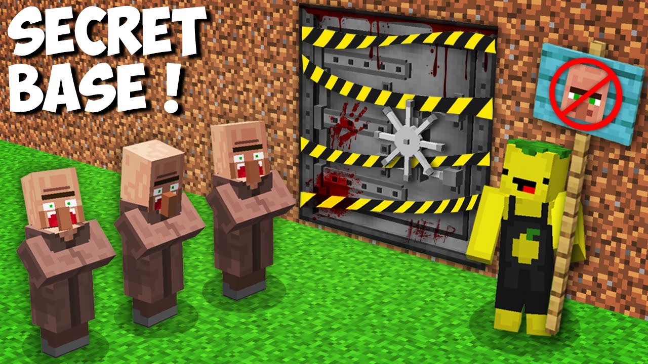 Why did I FORBID THE VILLAGERS FROM ENTERING THIS SECRET BUNKER in Minecraft ? SCARY PASSAGE !