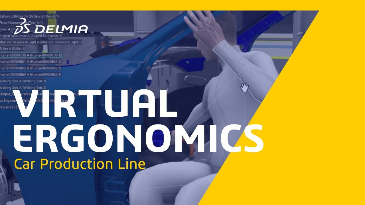 Car Production Line Safety & Efficiency Assessment | DELMIA Virtual Ergonomics in Action