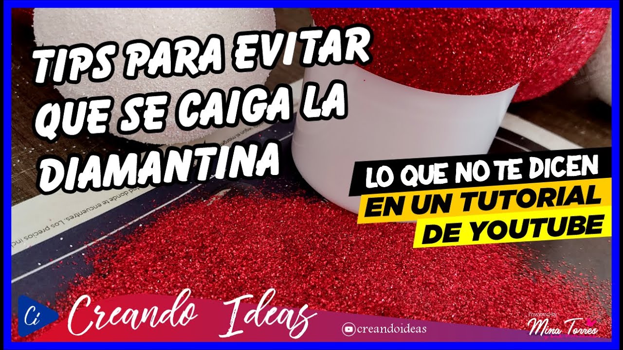 🔴 COMO EVITAR que se caiga la diamantina de las manualidades 🎄🎅