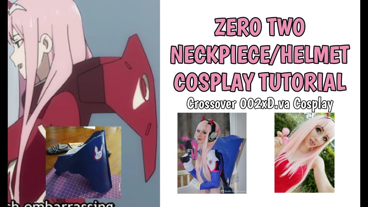 How I made my Zero Two Neckpiece/Helmet! [ Cosplay Tutorial! ]