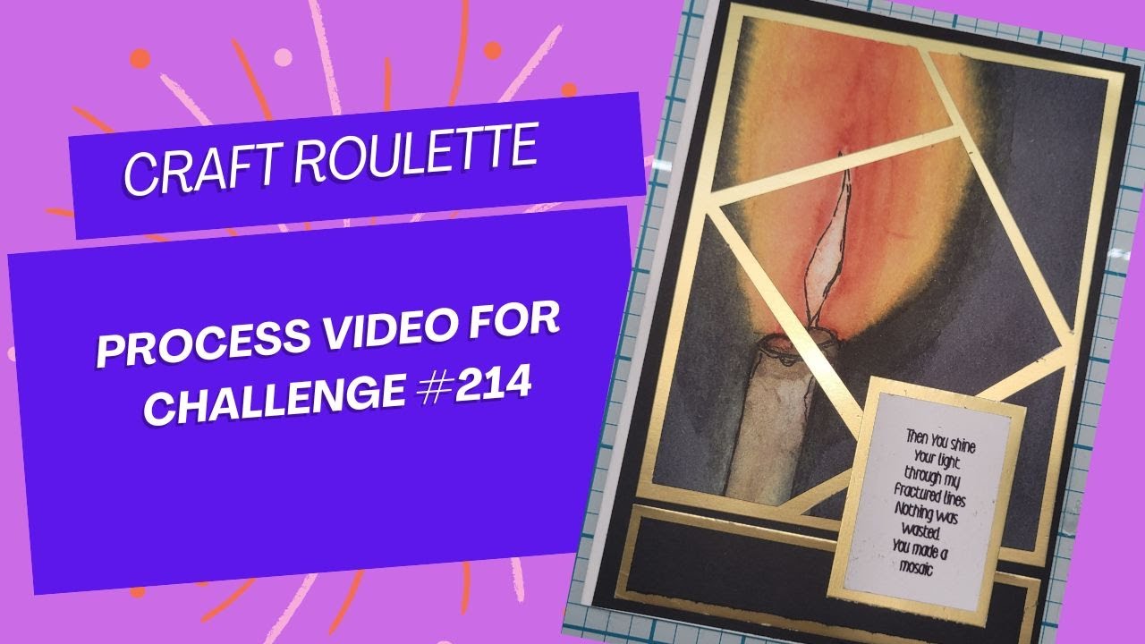 Process Video for #CraftRoulette 214 - Watercolor Card