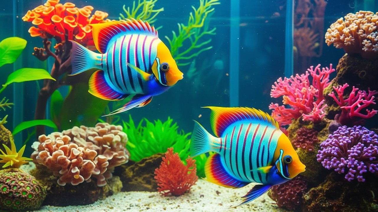 The Best 4K Aquarium 🐠 Explore the Stunning World of Sea Jellyfish and Beautiful Coral Reef Fish.#96