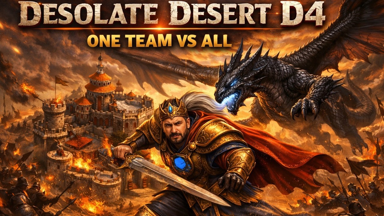 ONE TEAM Vs All | DESOLATE DESERT D4\5 | LIVE BATTLE| Age of Empires Mobile