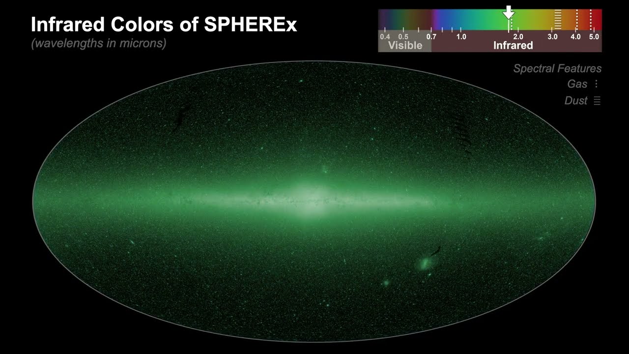 SPHEREx all-sky map - See the spectrum of infrared colors