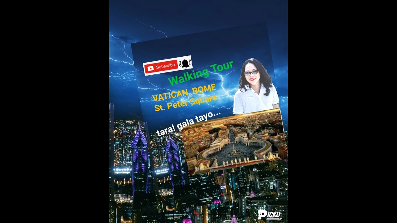 Vatican (St. Peter Square) ROME ITALY Walking Tour. Tara' gala tayo...
