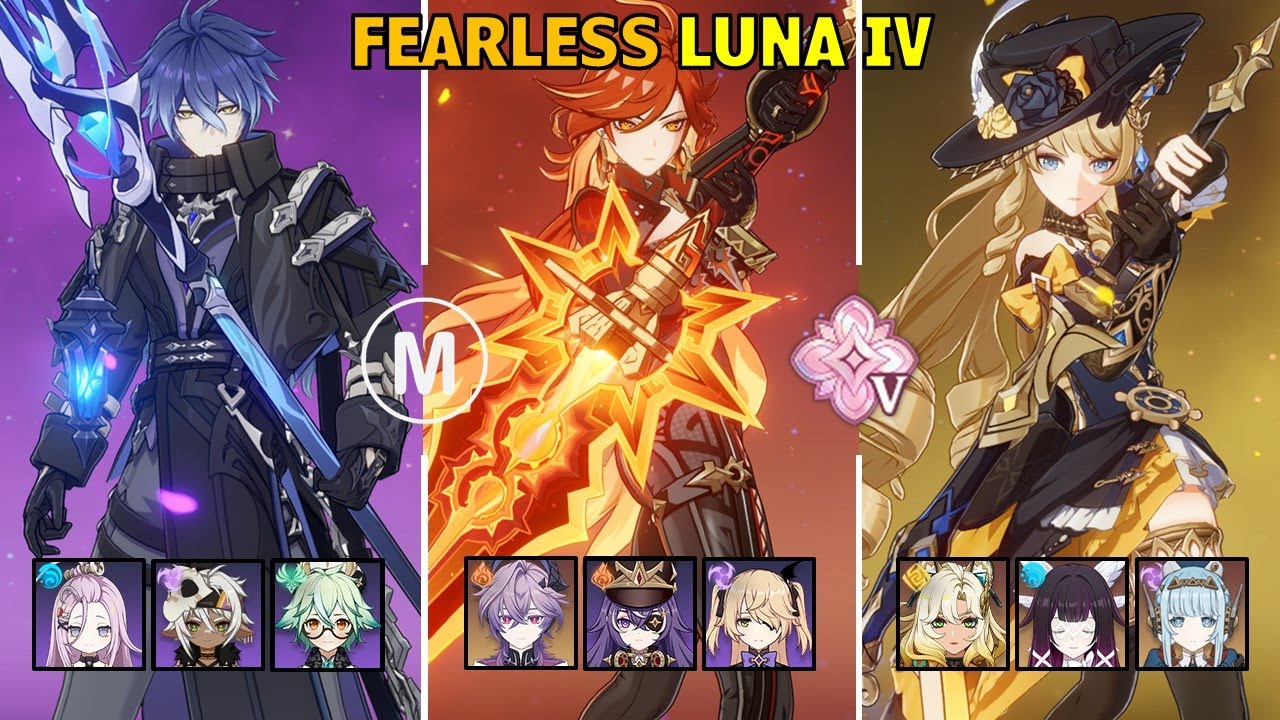 C2 Flins & C2 Mavuika& C2 Navia - Fearless Stygian Onslaught Luna IV Genshin Impact