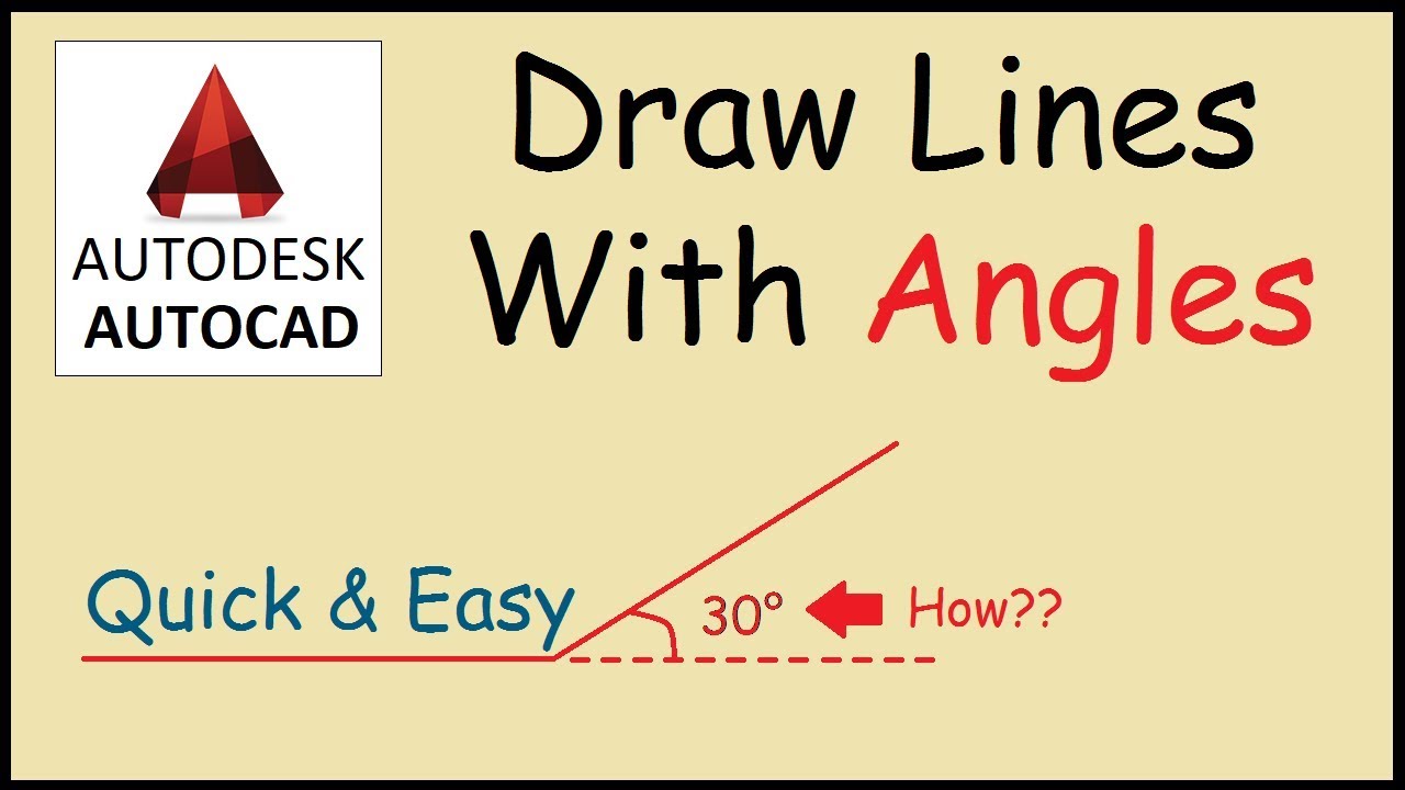 How to draw a line at an angle in Autocad