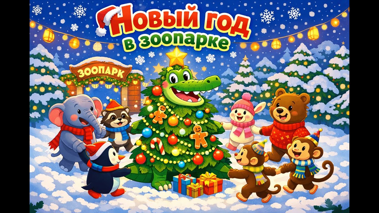 Новый год в зоопарке. Новогодняя сказка.