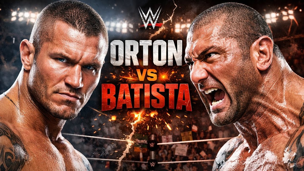Randy Orton vs Batista: Legend vs Animal | WWE Full Fight #wrestlinggames #wwe #trending #viral 