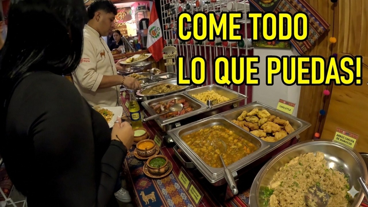 Comida ILIMITADA🤯 Deliciosa y Peruana 🤤🔥