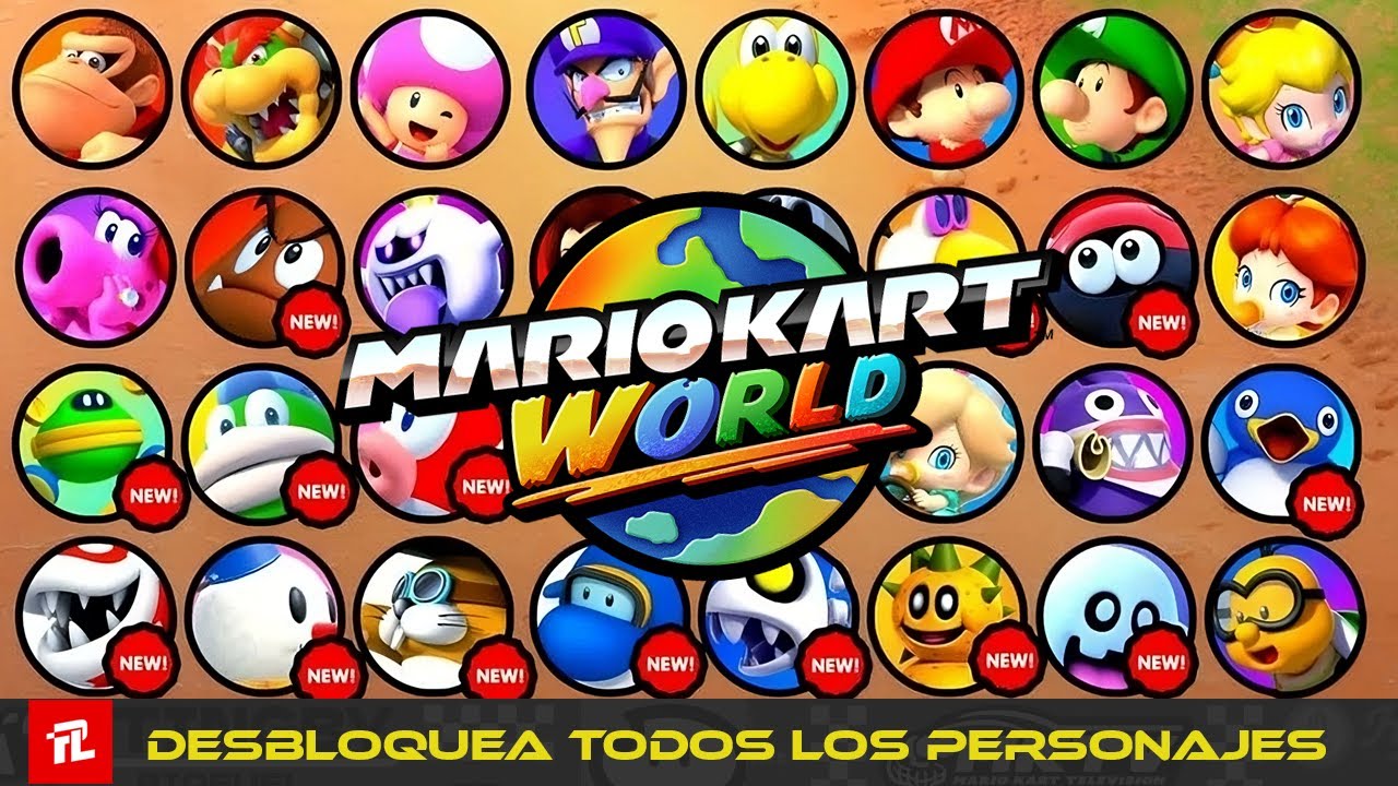 🎮 Cómo Desbloquear a Todos los Personajes en Mario Kart World [Switch 2]