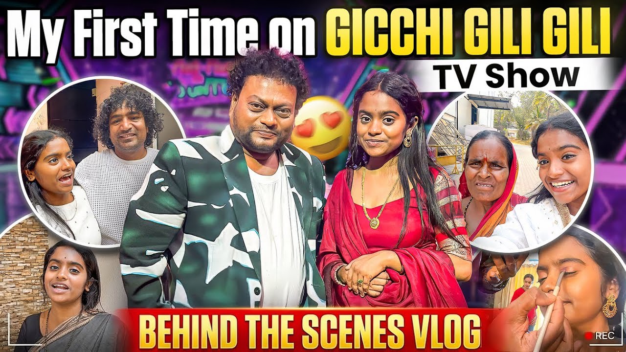 My First Time on Gicchi Gili Gili TV Show 😍| Behind the Scenes Vlog #karnataka #bangalore #rakshita 