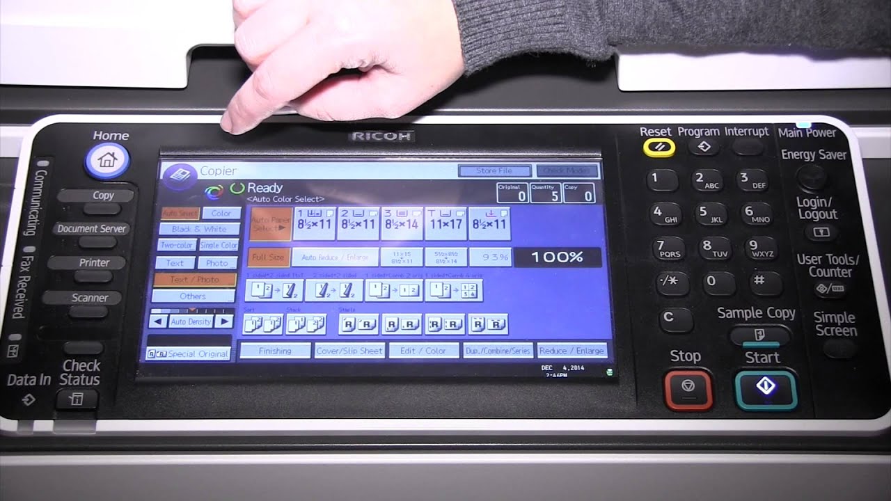 How to Use Your Ricoh MP C6502 or Ricoh MP 7502 Device